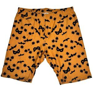 Dot Dot Smile Black Bats Masks Stars Halloween Themed Stretch Shorts Girls 7